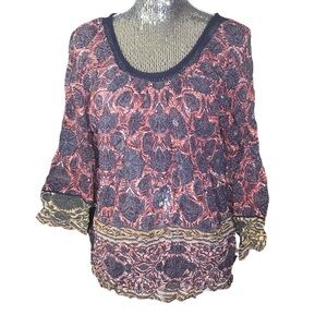 New Plenty Tracey Reece Sheer Floral Top Small